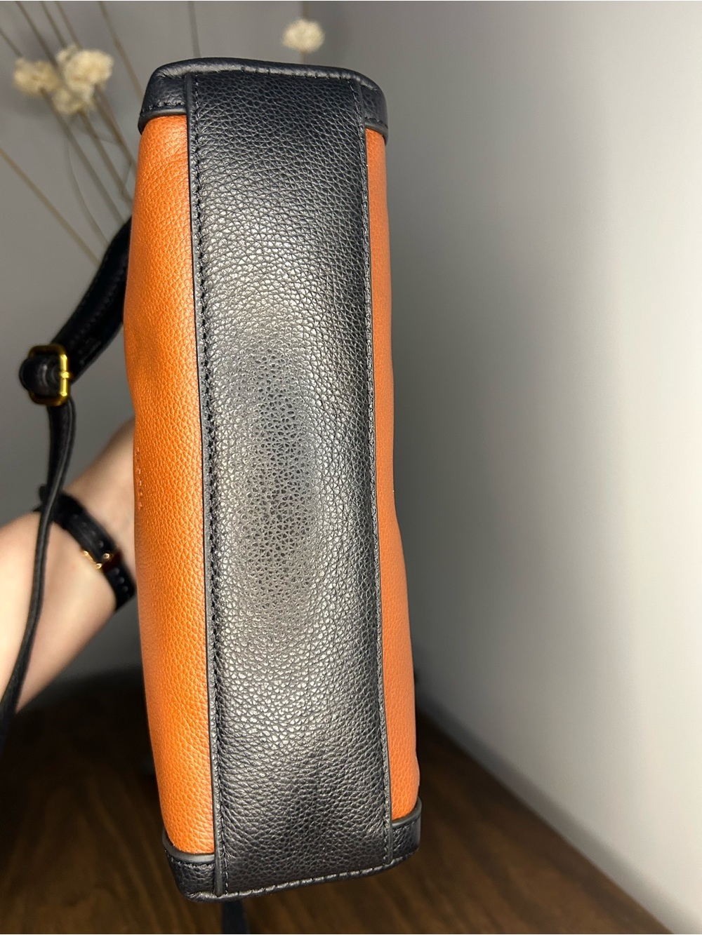 Fossil NWT Tara Crossbody Bag Black Brown Pebbled Leather - Picture 11 of 13